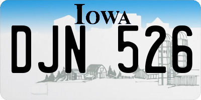 IA license plate DJN526