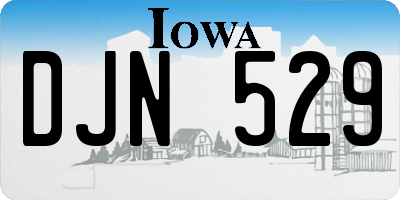 IA license plate DJN529