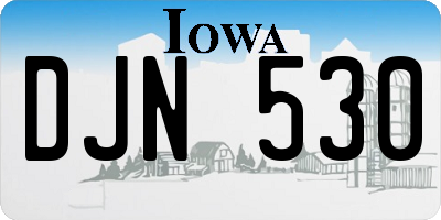 IA license plate DJN530