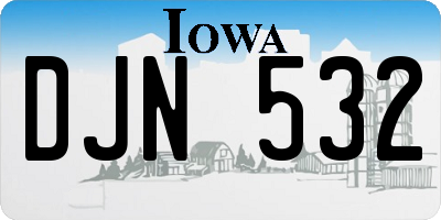 IA license plate DJN532