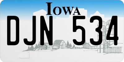 IA license plate DJN534