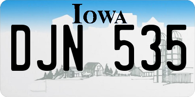 IA license plate DJN535