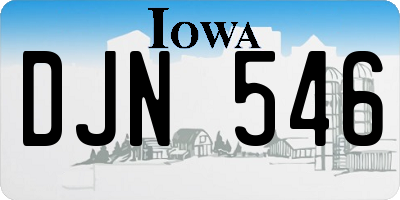 IA license plate DJN546