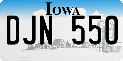 IA license plate DJN550