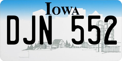 IA license plate DJN552