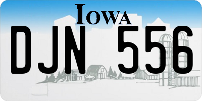 IA license plate DJN556