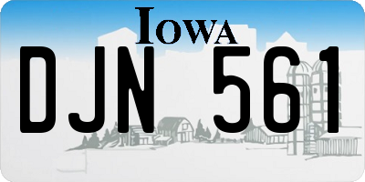 IA license plate DJN561