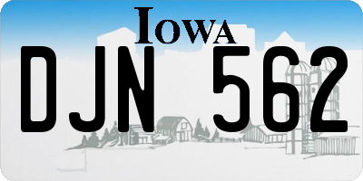 IA license plate DJN562