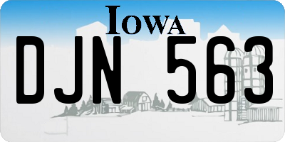 IA license plate DJN563