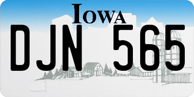 IA license plate DJN565