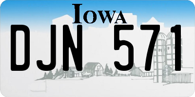 IA license plate DJN571