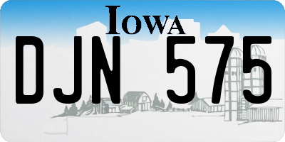 IA license plate DJN575