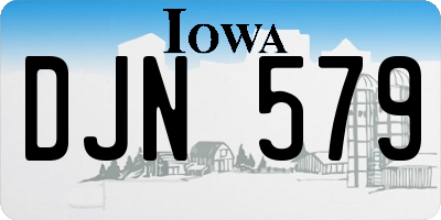 IA license plate DJN579