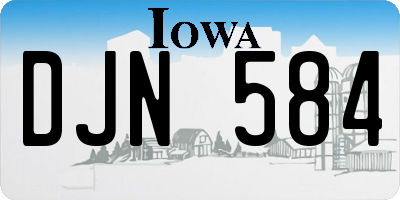 IA license plate DJN584