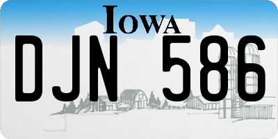 IA license plate DJN586