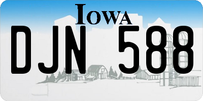 IA license plate DJN588