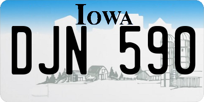 IA license plate DJN590