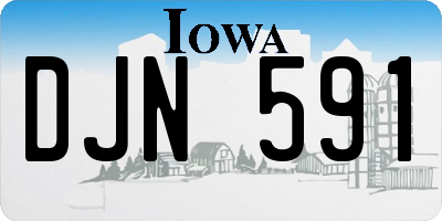IA license plate DJN591