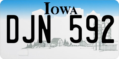 IA license plate DJN592