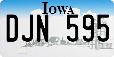 IA license plate DJN595