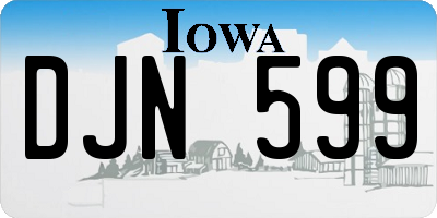 IA license plate DJN599