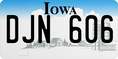 IA license plate DJN606