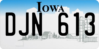 IA license plate DJN613