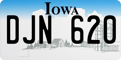 IA license plate DJN620