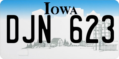 IA license plate DJN623