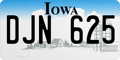 IA license plate DJN625