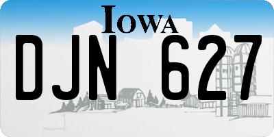 IA license plate DJN627