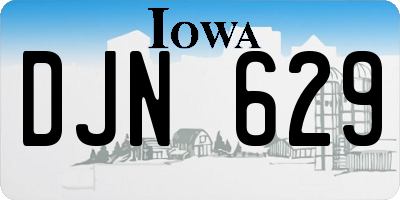 IA license plate DJN629