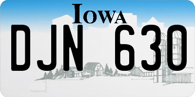 IA license plate DJN630