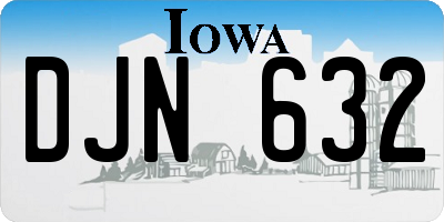 IA license plate DJN632