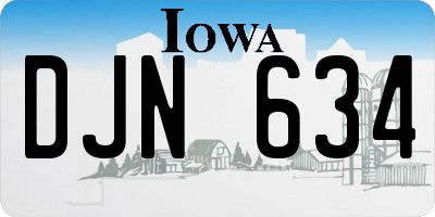 IA license plate DJN634