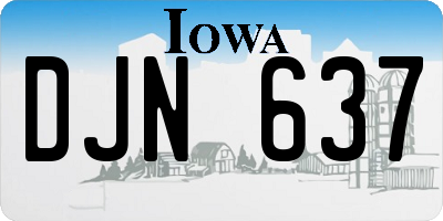 IA license plate DJN637