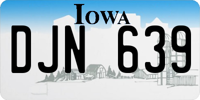 IA license plate DJN639