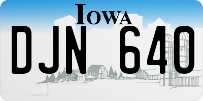 IA license plate DJN640
