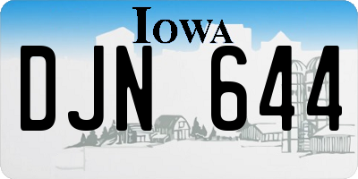 IA license plate DJN644