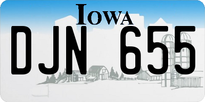 IA license plate DJN655