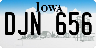 IA license plate DJN656