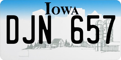 IA license plate DJN657