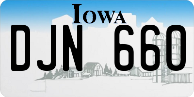 IA license plate DJN660