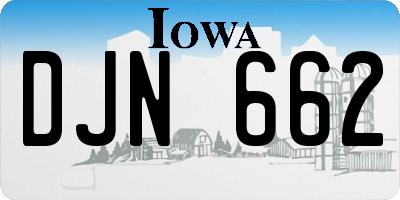 IA license plate DJN662