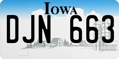 IA license plate DJN663