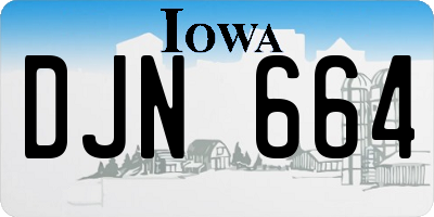 IA license plate DJN664