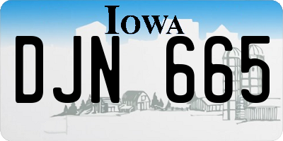 IA license plate DJN665