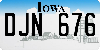 IA license plate DJN676