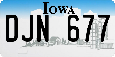 IA license plate DJN677