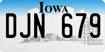 IA license plate DJN679